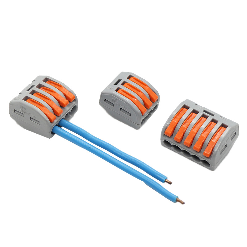 Parallel Press LED Fast Wiring Terminal Closed Connectors For 2/3/4/5PIN LED Extension Wires - 5PCS By Sales